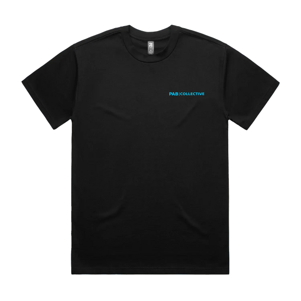 Black front flat lay