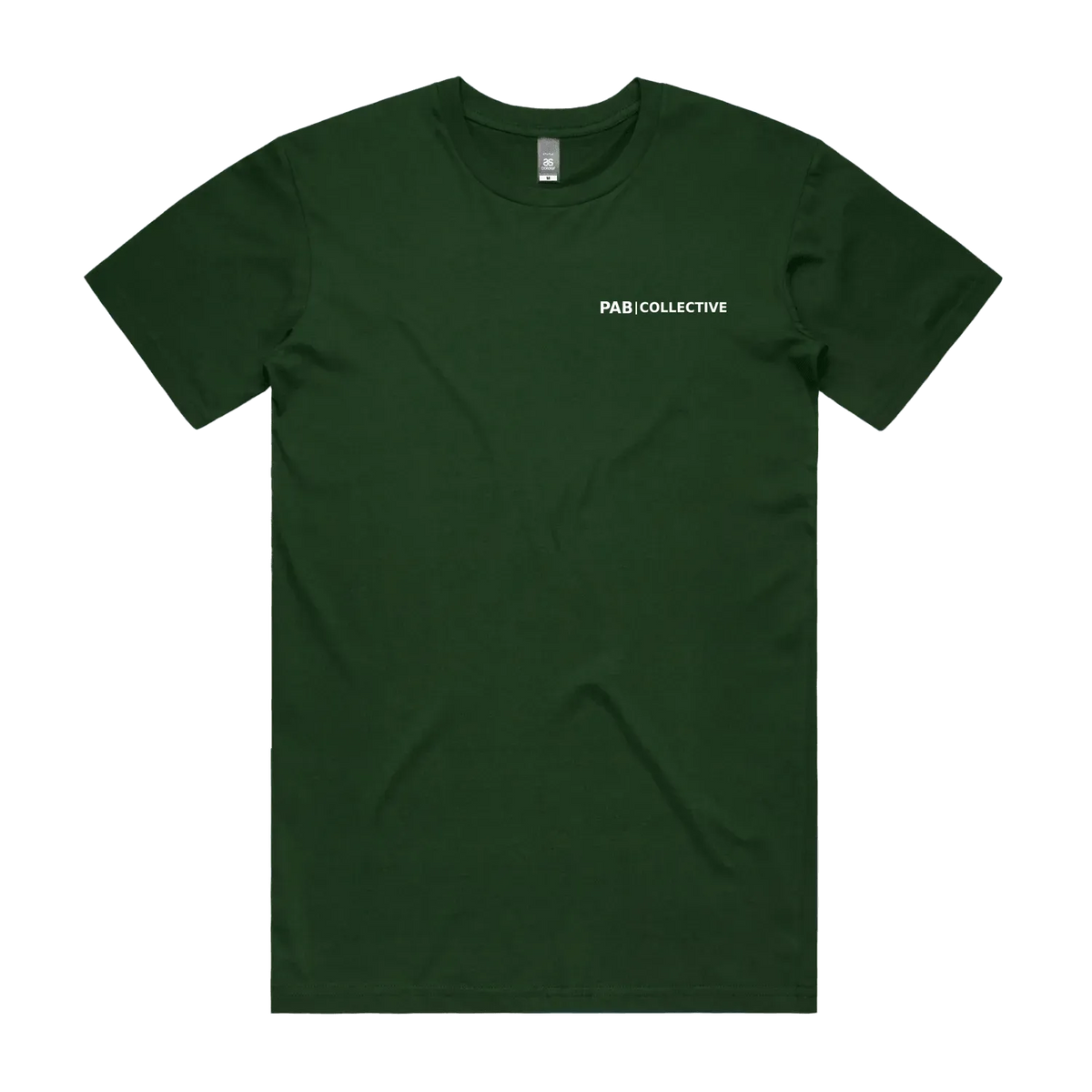 Mens PAB Core drop staple tee white